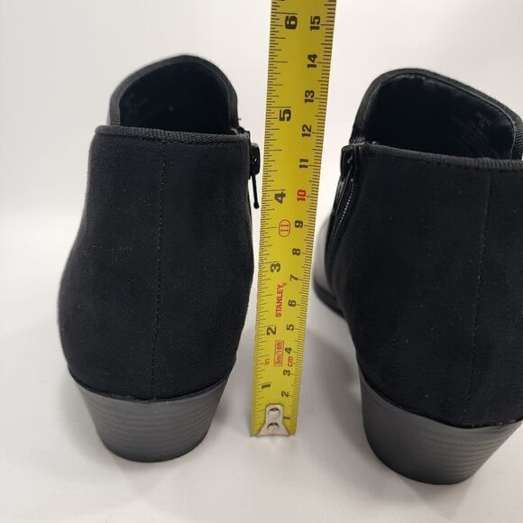 Style & Co Wiley Black Faux Leather Womens Booties 7W - Picture 8 of 10